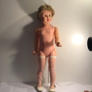 Vintage stand alone 1950’s-60’s playpal, uneeda walking doll 34 inches tall